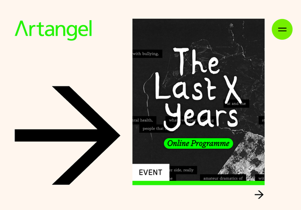 Artangel website by Cursive